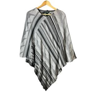 Ralph Lauren Poncho Women’s S/M Linen Cotton Gray Lagenlook Artsy Old Money